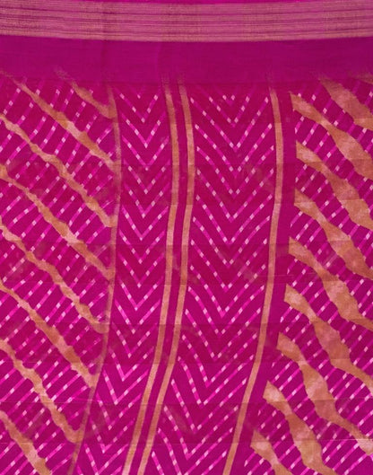 Rani Pink Cotton Printed Saree