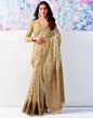 Beige Silk Plain Saree