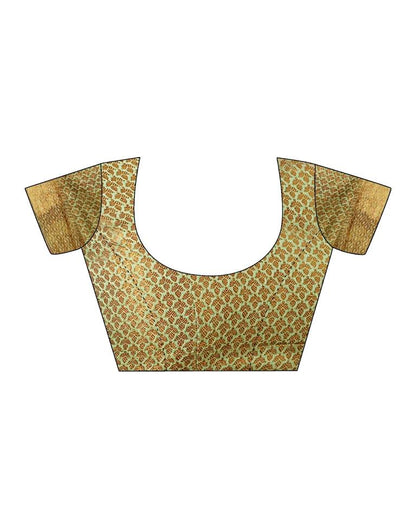 Pista Green Silk Plain Saree