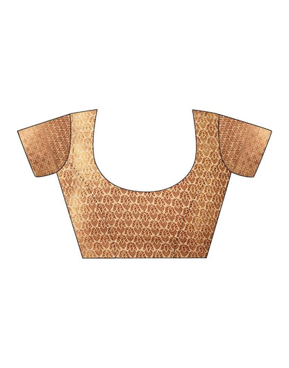 Beige Silk Plain Saree