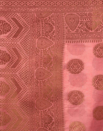 Dusty Pink Silk Plain Saree