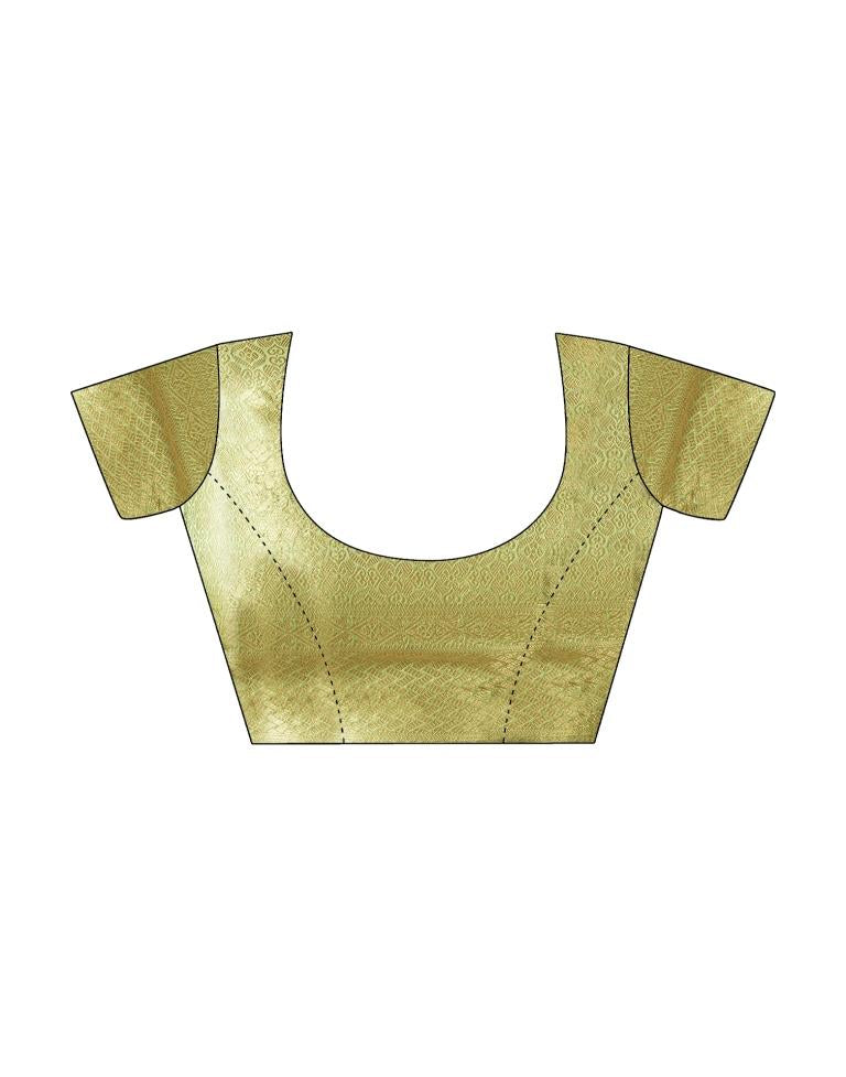 Pista Green Organza Woven Saree