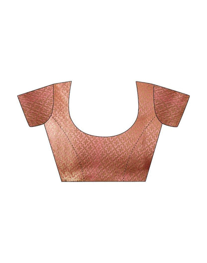 Dusty Pink Organza Woven Saree