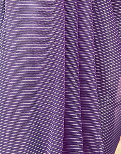 Lavender Chiffon Plain Saree