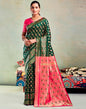 Dark Green Silk Woven Saree
