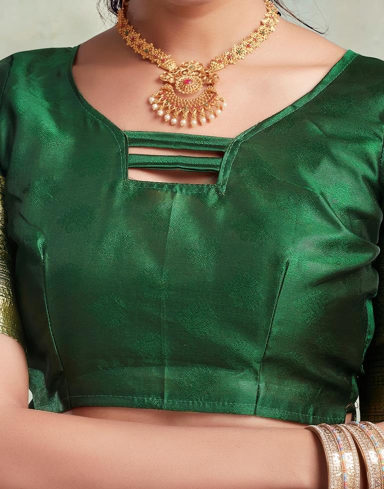 Dark Blue Silk Woven Saree