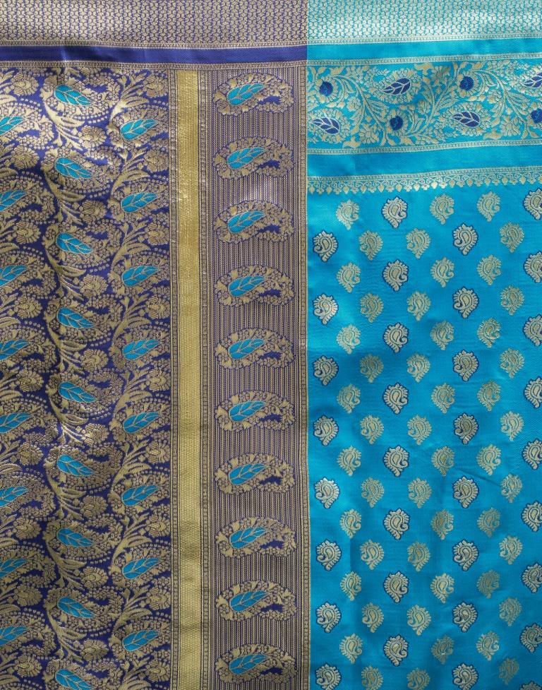 Blue Silk Woven Saree