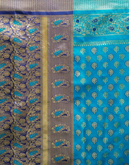 Blue Silk Woven Saree