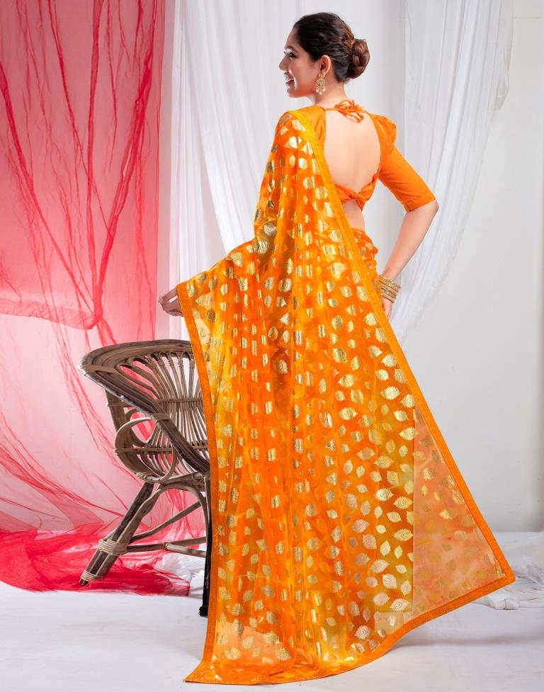 Turmeric Lycra Printed Saree