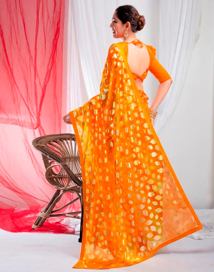 Turmeric Lycra Printed Saree