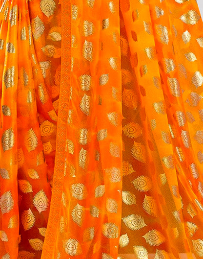 Turmeric Lycra Printed Saree