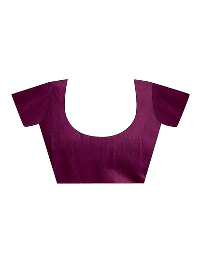 Deep Purple Lycra Printed Saree