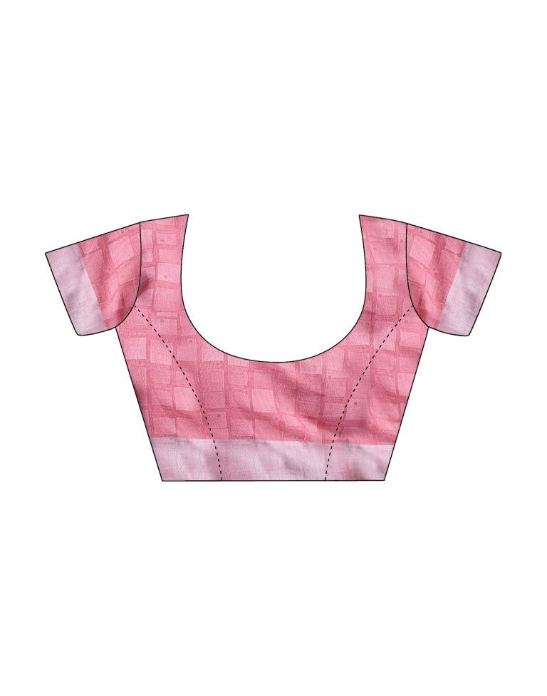 Wine Linen Printed  Saree