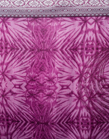 Purple Georgette Printed  Saree