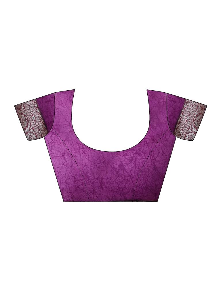 Purple Georgette Printed  Saree