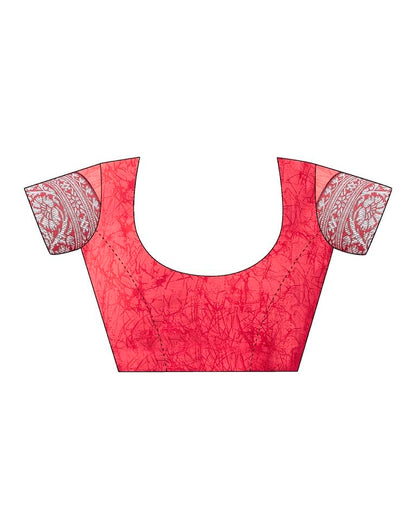 Red Georgette Printed  Saree