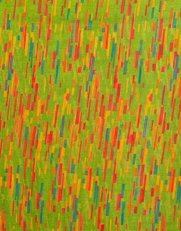 Green Chiffon Printed Saree