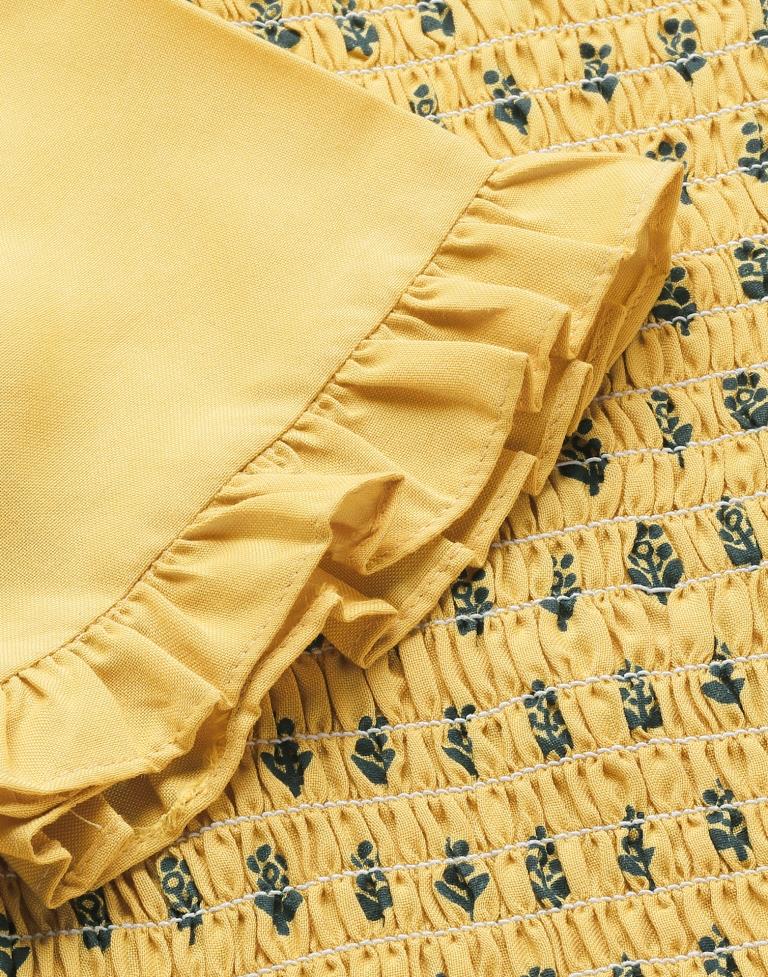 Yellow Smocked top | Sudathi