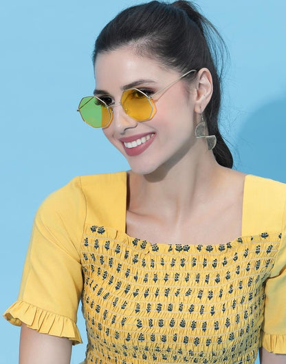 Yellow Smocked top | Sudathi