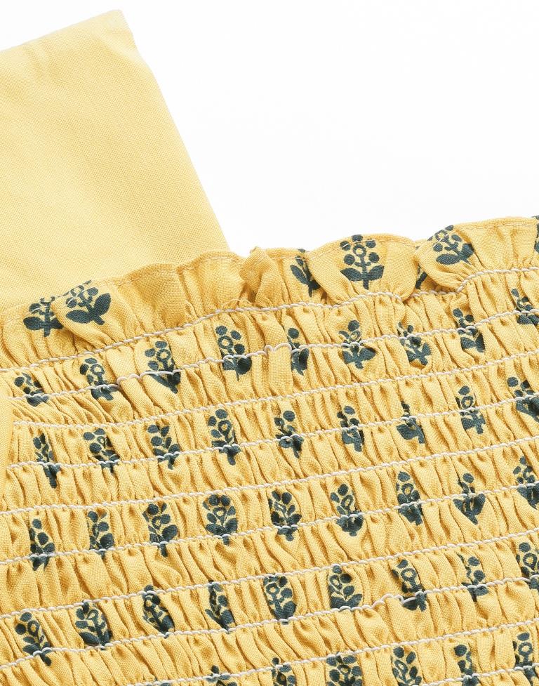 Yellow Smocked top | Sudathi