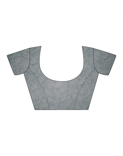 Grey Georgette Printed  Saree