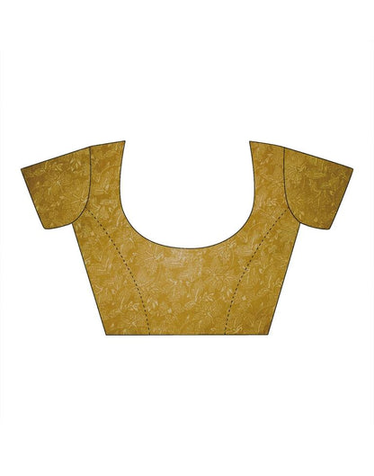 Mustard Georgette Printed  Saree