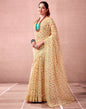 Beige Cotton Printed  Saree