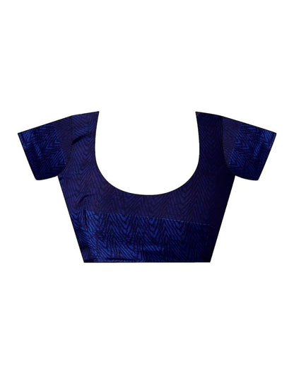 Navy Blue Georgette Printed  Saree
