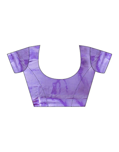 Lavender & Multicoloured Georgette Printed  Saree