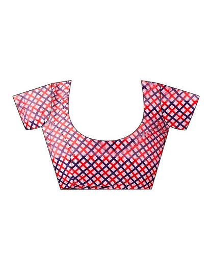 Light Pink Georgette Printed  Saree