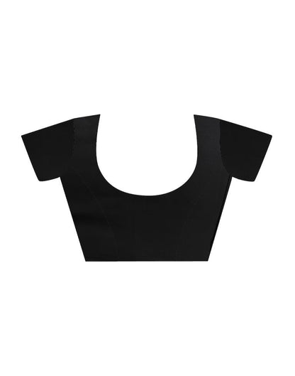 White Georgette Printed  Saree