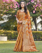 Turmeric Organza Plain Saree