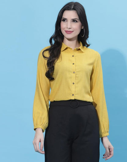 Yellow Cotton Shirt | Leemboodi