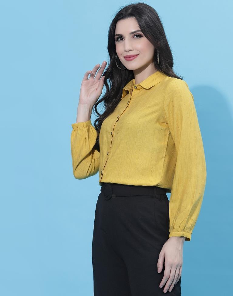 Yellow Cotton Shirt | Leemboodi