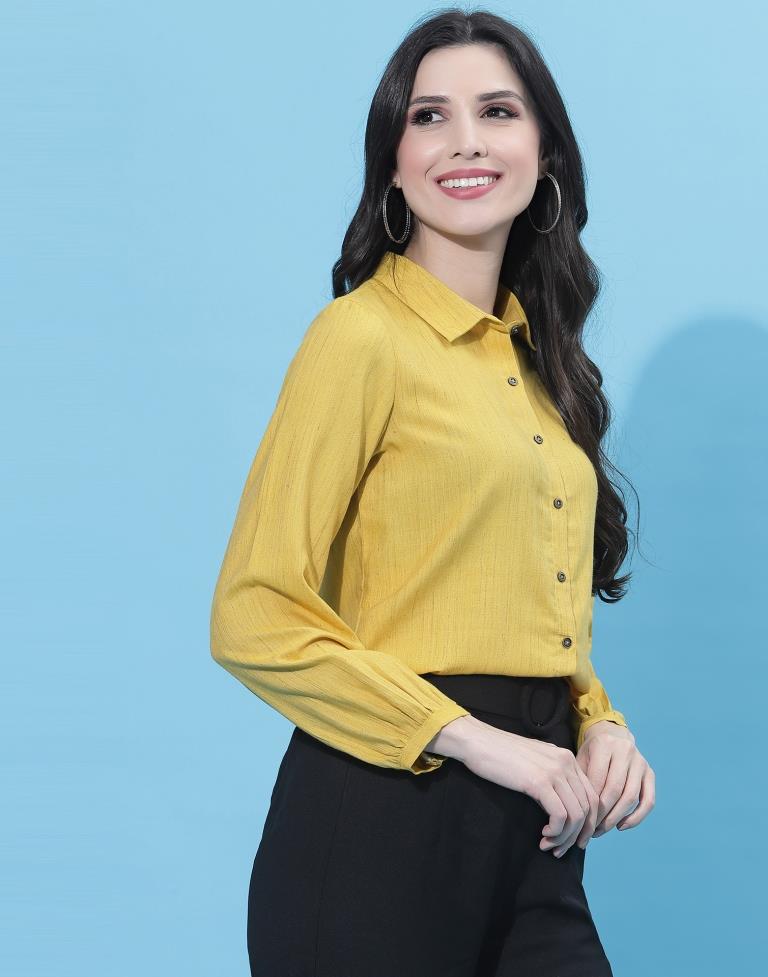 Yellow Cotton Shirt | Leemboodi