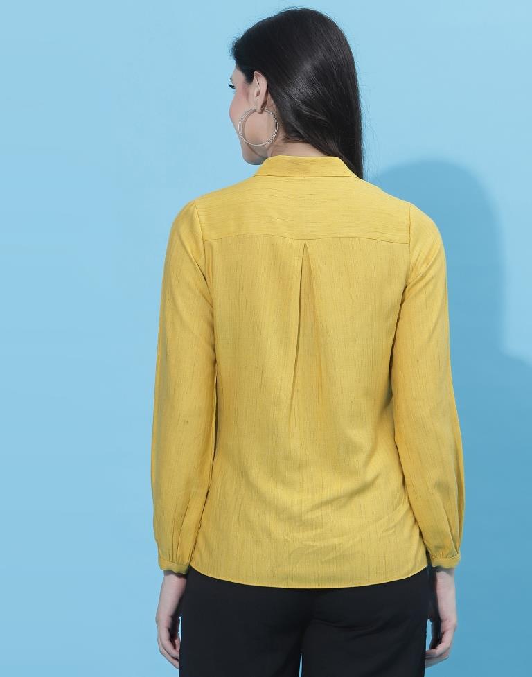 Yellow Cotton Shirt | Leemboodi