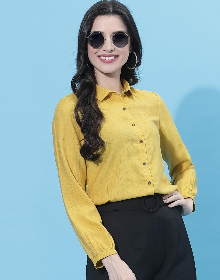 Yellow Cotton Shirt | Leemboodi