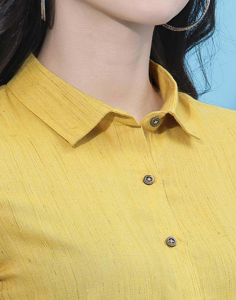 Yellow Cotton Shirt | Leemboodi