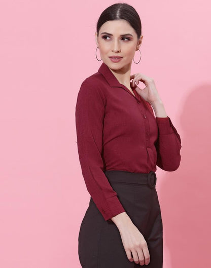 Maroon Casual Shirt | Sudathi