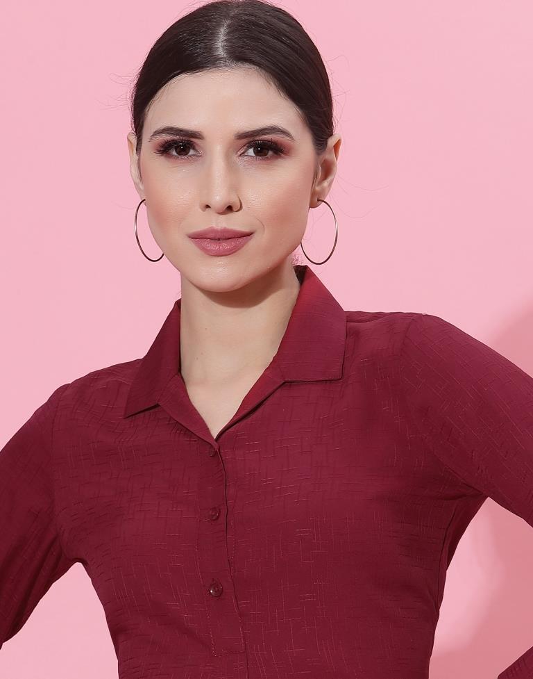 Maroon Casual Shirt | Sudathi