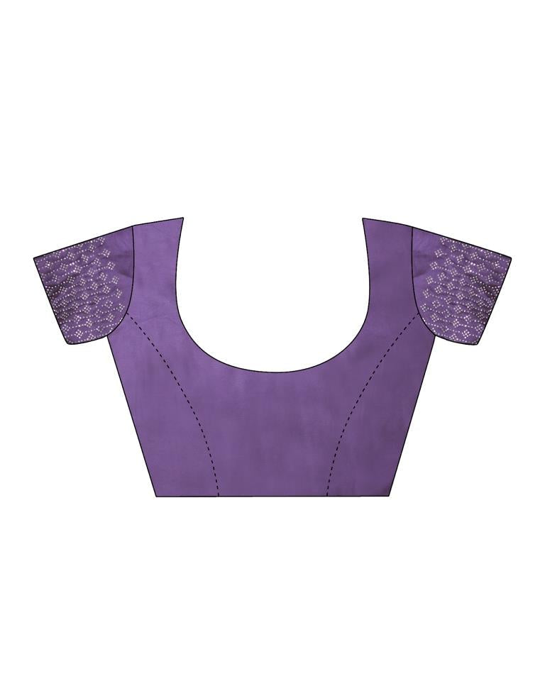 Purple Georgette Plain Saree