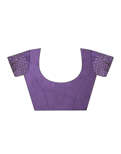 Purple Georgette Plain Saree
