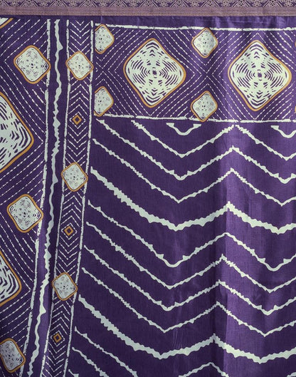 Indigo Silk Printed Saree
