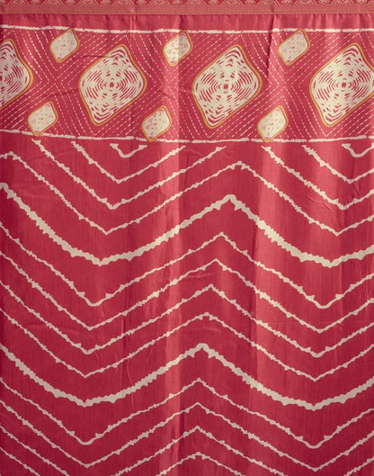Punch Pink Silk Printed Saree
