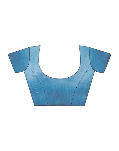 Grey Organza Plain Saree