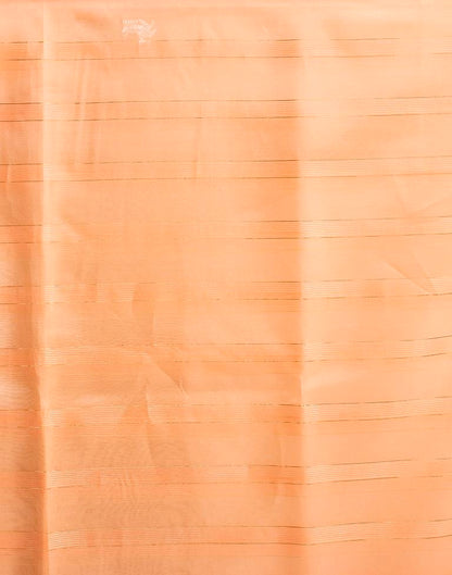 Light Orange Organza Plain Saree