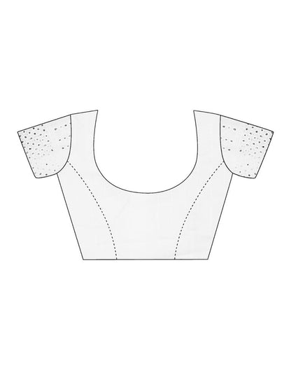 Turquoise Organza Plain Saree