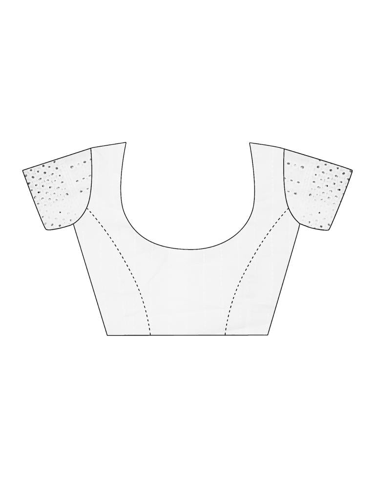 Light Grey Organza Plain Saree