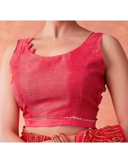 Red Georgette Printed Saree