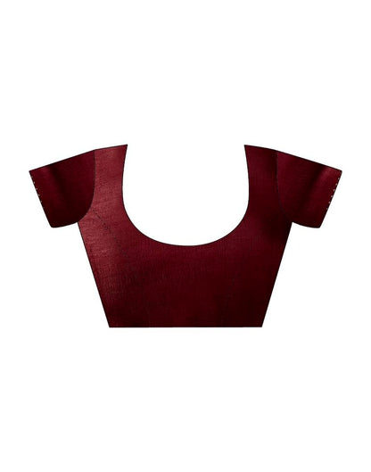 Maroon Georgette Printed Saree
